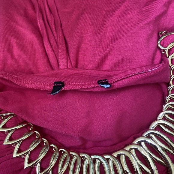 SKY Dress Chain Halter Neck Sleeveless Maxi A line Empire Waist Pink Lon… - Picture 5 of 6